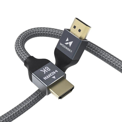 WOZINSKY HDMI cable 2.1 8K 60 Hz 48 Gbps 4K 120 Hz 2K 144 Hz 1 m silver – image 6