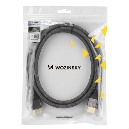 WOZINSKY HDMI cable 2.1 8K 60 Hz 48 Gbps 4K 120 Hz 2K 144 Hz 3 m silver – image 9