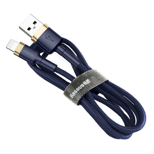 BASEUS Robust nylon cable USB Iphone Lightning QC3.0 1.5A 2M blue