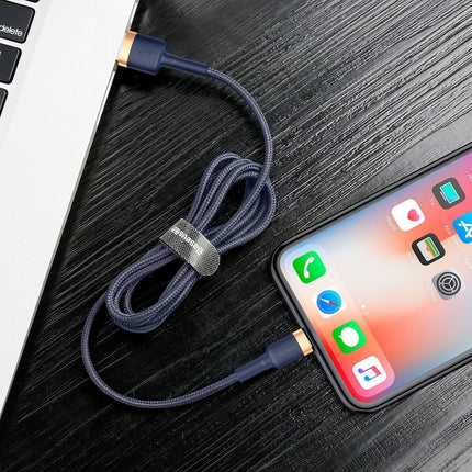BASEUS Robust nylon cable USB Iphone Lightning QC3.0 1.5A 2M blue – image 10