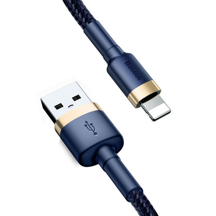 BASEUS Robust nylon cable USB Iphone Lightning QC3.0 1.5A 2M blue – image 2