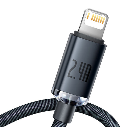 BASEUS Cable for fast charging and data transfer USB Iphone Lightning 2.4A 2m black – image 2