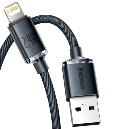BASEUS Cable for fast charging and data transfer USB Iphone Lightning 2.4A 2m black – image 9