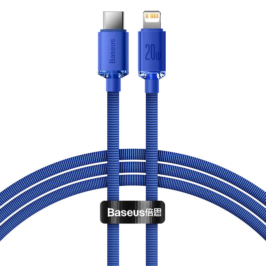 BASEUS Wire cable for fast charging and data transfer USB-C Iphone Lightning 20W 1.2m blue