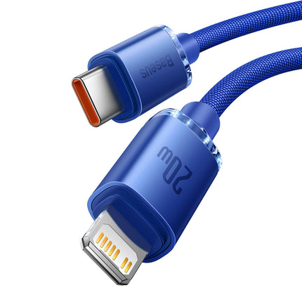 BASEUS Wire cable for fast charging and data transfer USB-C Iphone Lightning 20W 1.2m blue – image 2