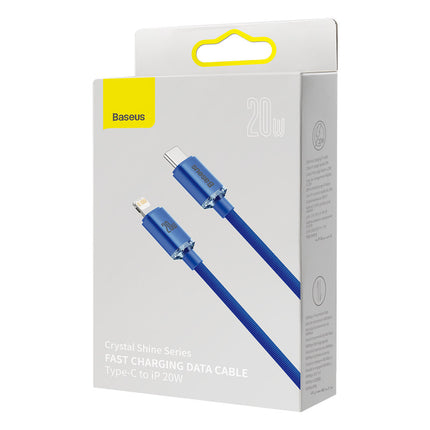 BASEUS Wire cable for fast charging and data transfer USB-C Iphone Lightning 20W 1.2m blue – image 5