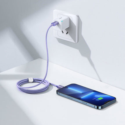 BASEUS Cable for fast charging and transfer of data USB-C Iphone Lightning 20W 1.2m purple – image 10