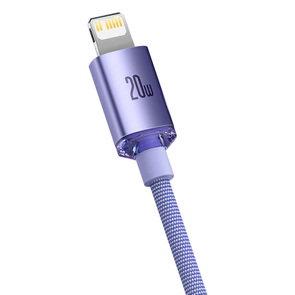 BASEUS Cable for fast charging and transfer of data USB-C Iphone Lightning 20W 1.2m purple – image 3