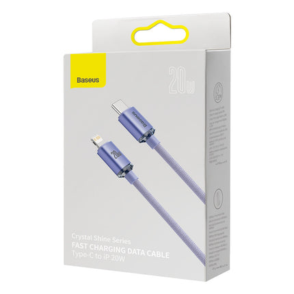 BASEUS Cable for fast charging and transfer of data USB-C Iphone Lightning 20W 1.2m purple – image 5