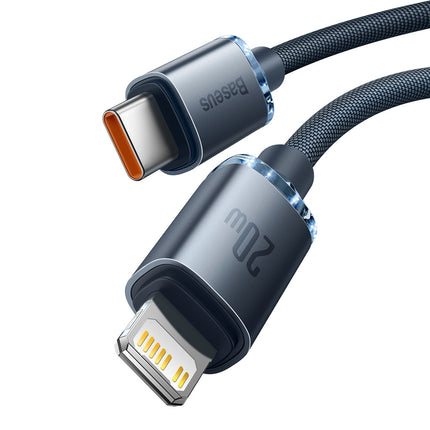 BASEUS Cable for fast charging and transfer of data USB-C Iphone Lightning 20W 2m black – image 2