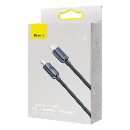 BASEUS Cable for fast charging and transfer of data USB-C Iphone Lightning 20W 2m black – image 5