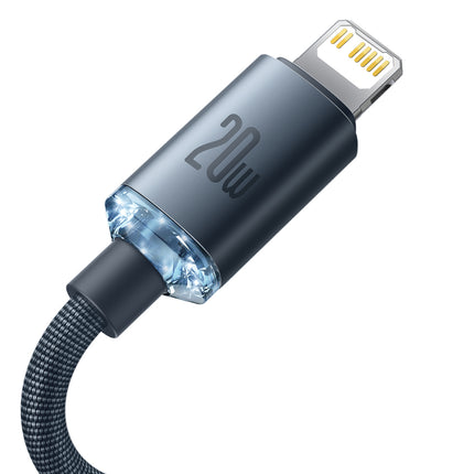 BASEUS Cable for fast charging and transfer of data USB-C Iphone Lightning 20W 2m black – image 7