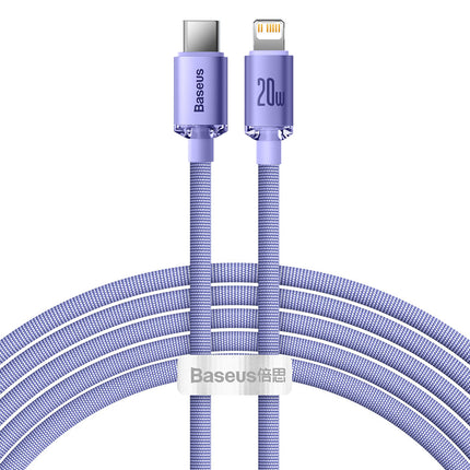 BASEUS Wire cable for fast charging and transfer of data USB-C Iphone Lightning 20W 2m purple