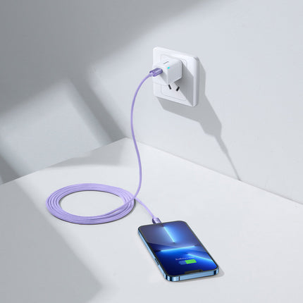 BASEUS Wire cable for fast charging and transfer of data USB-C Iphone Lightning 20W 2m purple – image 11