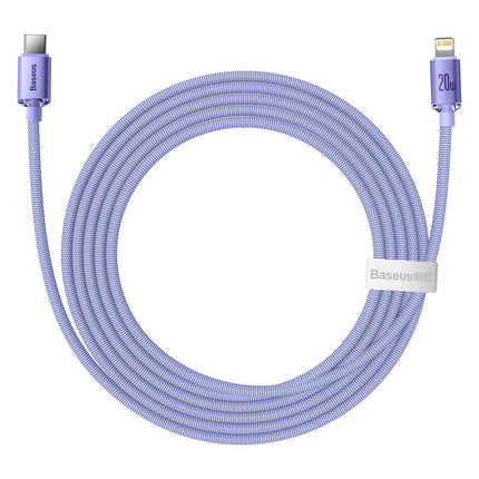 BASEUS Wire cable for fast charging and transfer of data USB-C Iphone Lightning 20W 2m purple – image 4
