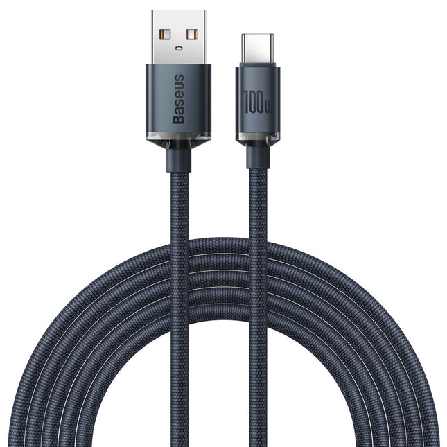 BASEUS USB USB-C 100W cable for fast charging and data transfer 2m black