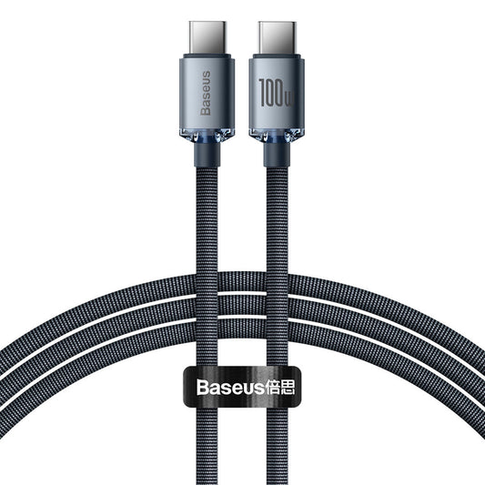 BASEUS Wire cable for fast charging and transfer of USB-C data USB-C 100W 1.2m black