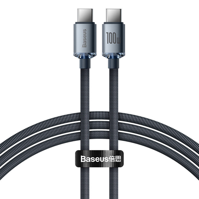 BASEUS Wire cable for fast charging and transfer of USB-C data USB-C 100W 1.2m black