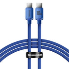 BASEUS USB-C 100W 1.2m blue cable for fast charging and transfer data