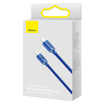 BASEUS USB-C 100W 1.2m blue cable for fast charging and transfer data – image 5
