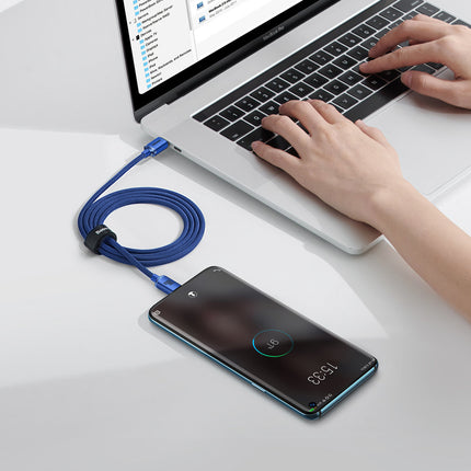 BASEUS USB-C 100W 1.2m blue cable for fast charging and transfer data – image 9