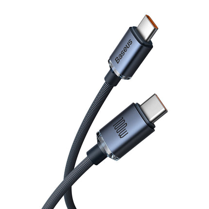 BASEUS Cable for fast charging and data transfer USB-C USB-C 100W 2m black – image 2
