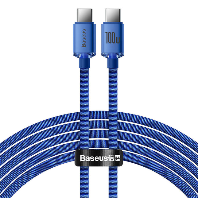 BASEUS Wire cable for fast charging and transfer of USB-C data USB-C 100W 2m blue