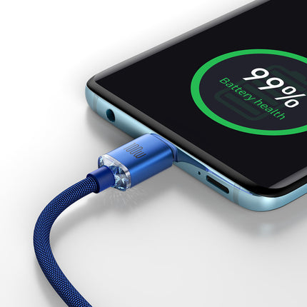 BASEUS Wire cable for fast charging and transfer of USB-C data USB-C 100W 2m blue – image 11