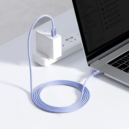 BASEUS USB-C 100W 2m violet cable for fast charging and data transfer – image 10