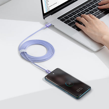 BASEUS USB-C 100W 2m violet cable for fast charging and data transfer – image 9