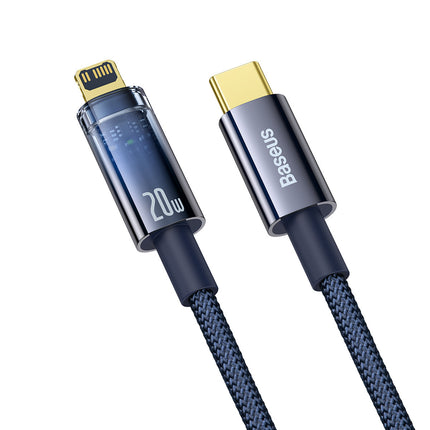 BASEUS Explorer Series cable USB-C Iphone Lightning 20W 1m blue – image 2