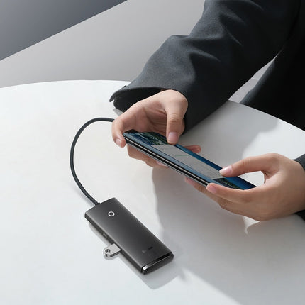 BASEUS Lite Series USB-C 4x USB 3.0 25cm black adapter – image 10