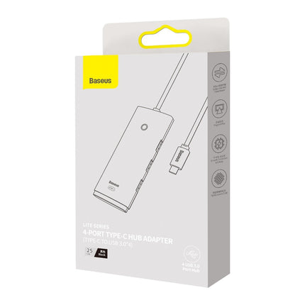 BASEUS Lite Series USB-C 4x USB 3.0 25cm black adapter – image 5