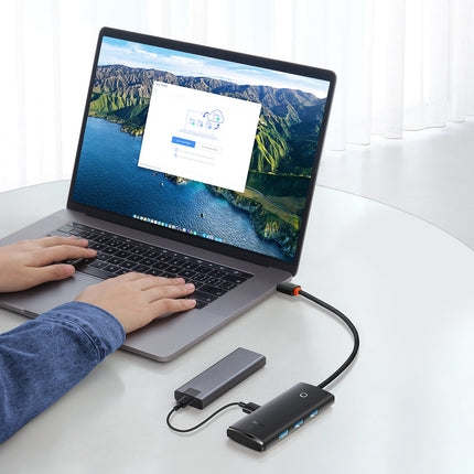 BASEUS Lite Series USB-C 4x USB 3.0 25cm black adapter – image 9