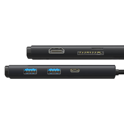 BASEUS Lite Series multifunction HUB USB-C 2 x USB 3.0 USB-C HDMI 1.4 SD-TF black – image 4