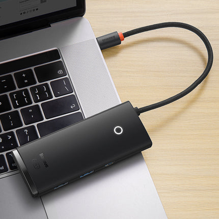 BASEUS Lite Series multifunction HUB USB-C 2 x USB 3.0 USB-C HDMI 1.4 SD-TF black – image 9