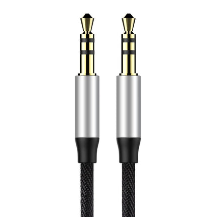 BASEUS Yiven M30 stereo audio cable audio 3.5 mm male mini jack 1m silver and black – image 3