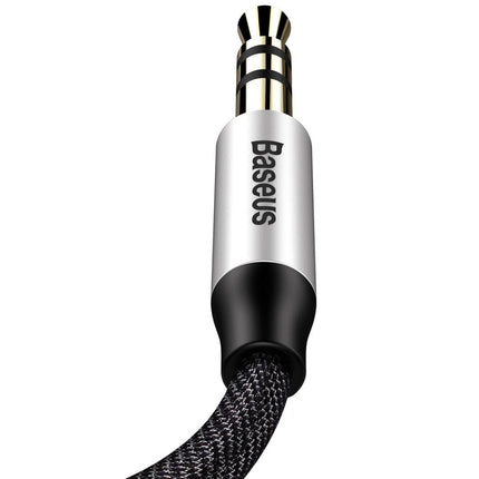 BASEUS Yiven M30 stereo audio cable audio 3.5 mm male mini jack 1m silver and black – image 7