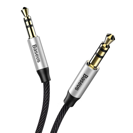 BASEUS Yiven M30 stereo audio cable audio 3.5 mm male mini jack 1m silver and black – image 8