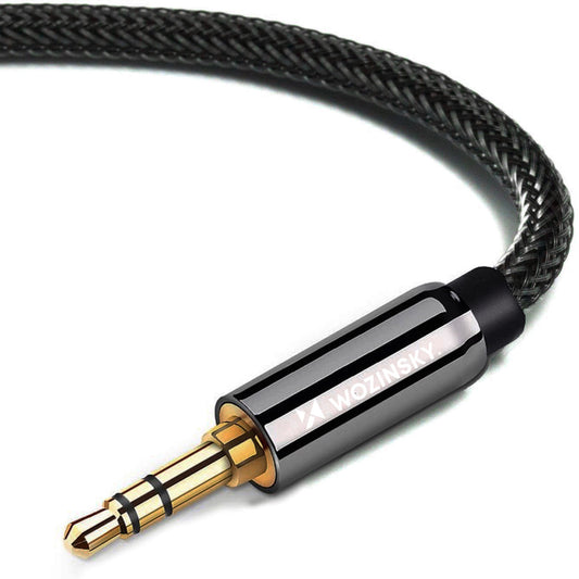 WOZINSKY AUX male angled cable mini jack 2m black – image 2