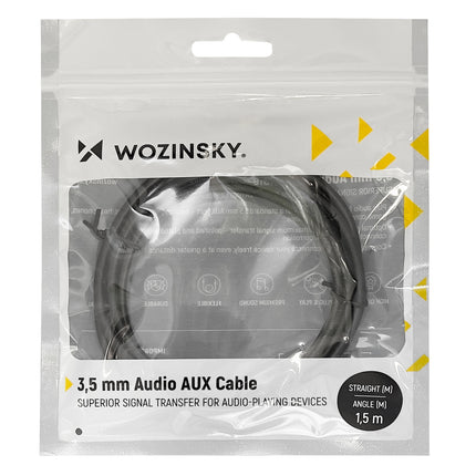 WOZINSKY AUX male angled cable mini jack 2m black – image 5
