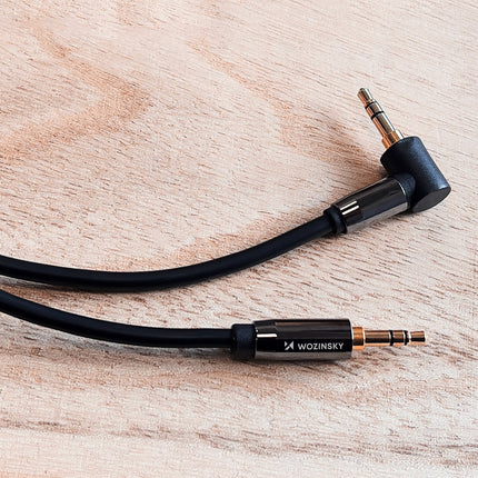 WOZINSKY AUX male angled cable mini jack 2m black – image 8