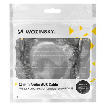 WOZINSKY Universal cable mini jack AUX 3m black – image 6
