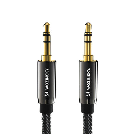 WOZINSKY Universal cable mini jack cable AUX 2m black – image 3