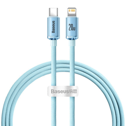 BASEUS USB-C cable Iphone Lightning fast charging 20W 1.2m blue