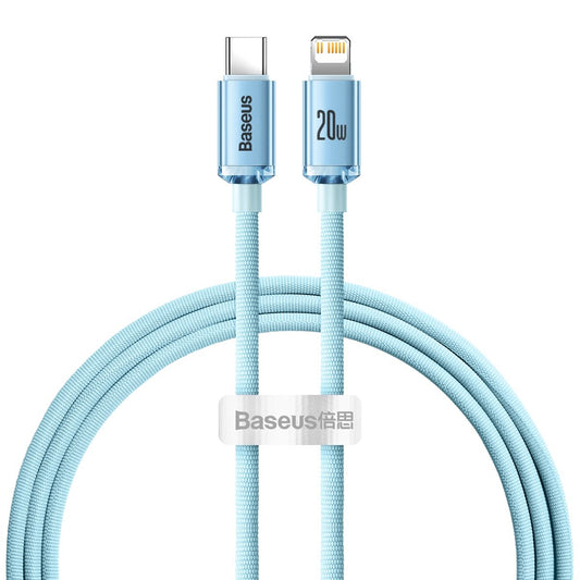 BASEUS USB-C cable Iphone Lightning fast charging 20W 1.2m blue