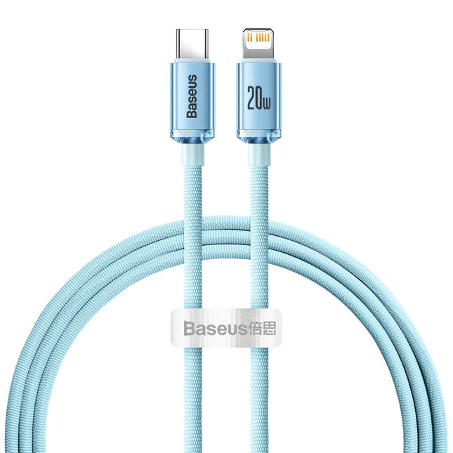 BASEUS USB-C cable Iphone Lightning fast charging 20W 1.2m blue