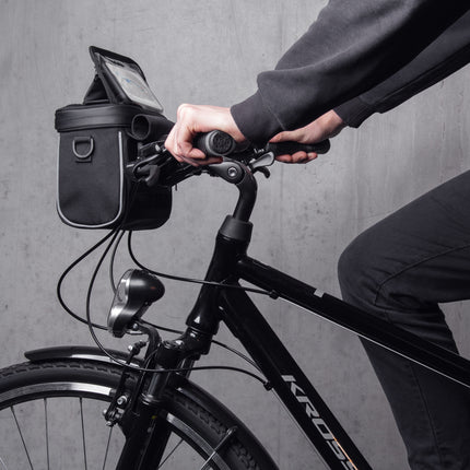 WOZINSKY Bike bag for steering wheel with black shoulder strap – image 9
