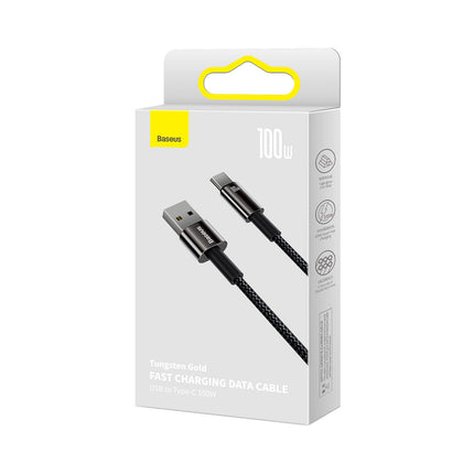 BASEUS Tungsten Gold cable USB-USB-C 480Mb-s 100W 1m black – image 5