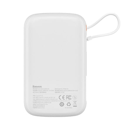 BASEUS Powerbank with fast charging 10000mAh 20W QC-PD-SCP-FCP cable Iphone Lightning white – image 3